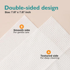 UNIMADE Face Towels close-up shows ultra-soft fibers perfect for gentle cleansing.