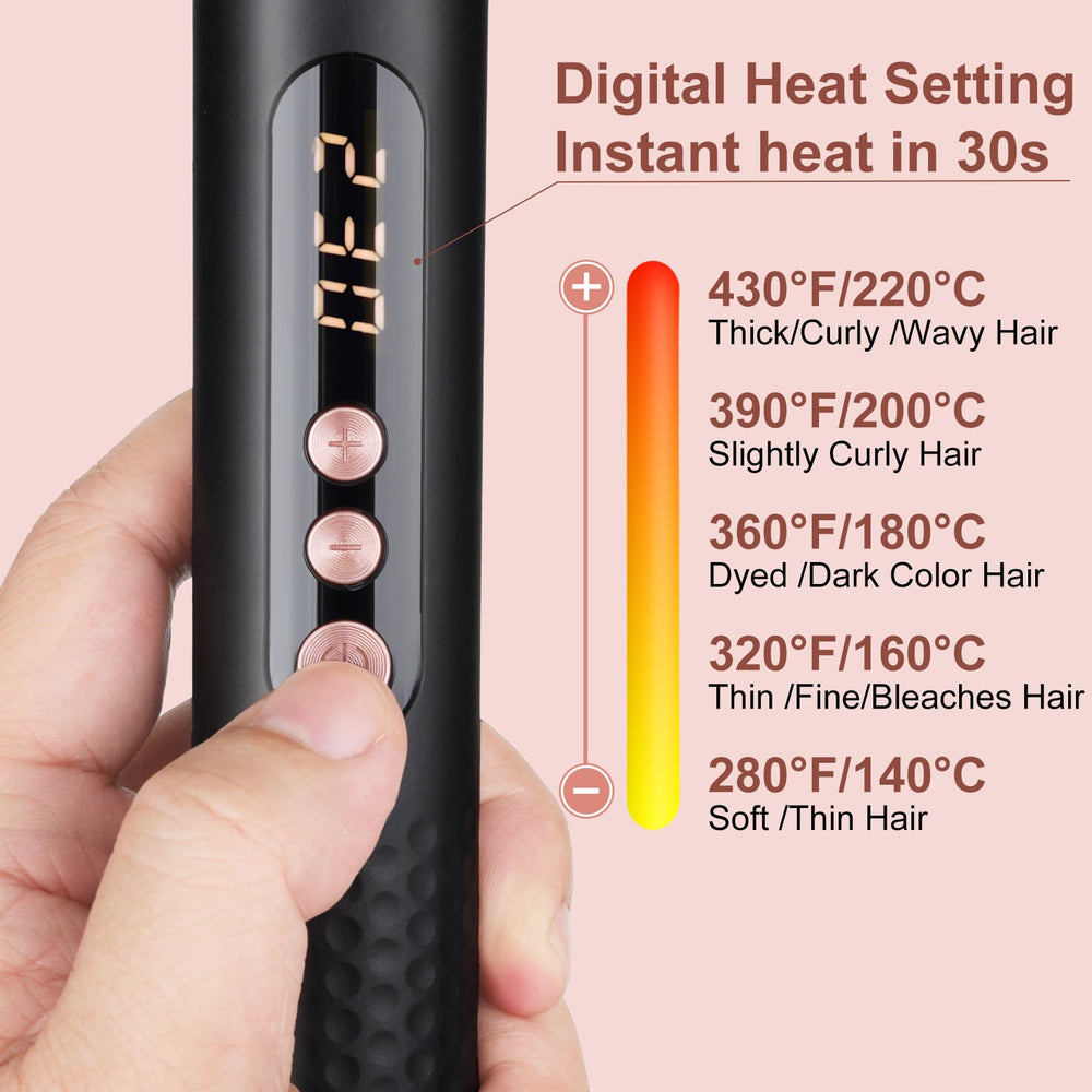 UNOBEY 5in1 curling wand 1-inch beaded close-up for defined waves