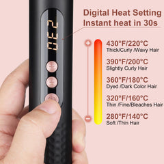 UNOBEY 5in1 curling wand 1-inch beaded close-up for defined waves