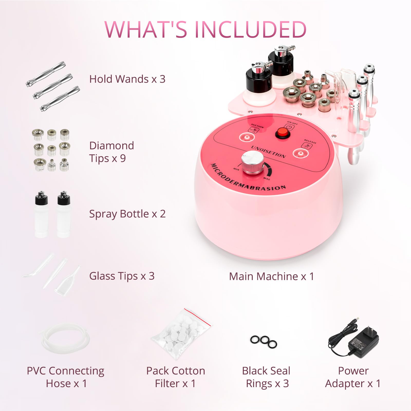 UNOISETION all-in-one skincare tool supports improved product absorption.