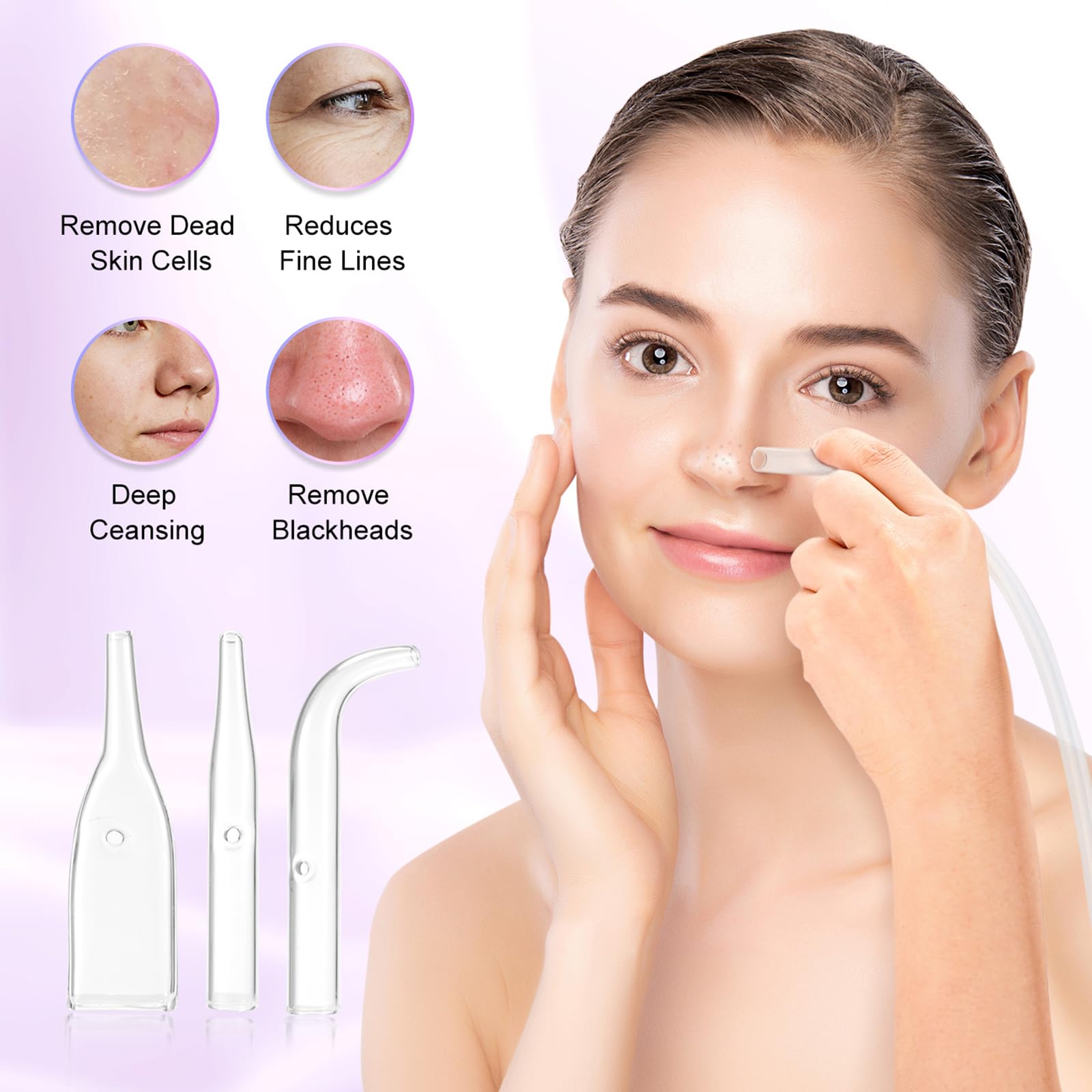 UNOISETION spray hydration feature delivers refreshing facial mist during treatment.