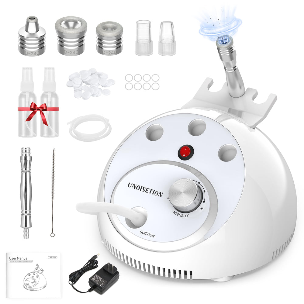 UNOISETION at-home microdermabrasion machine front view for smooth skin results.