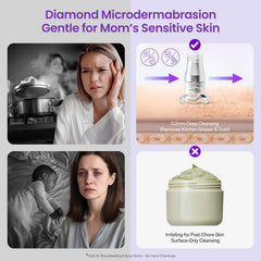 UNOISETION Diamond Microdermabrasion Machine kit included shows complete home-use setup.