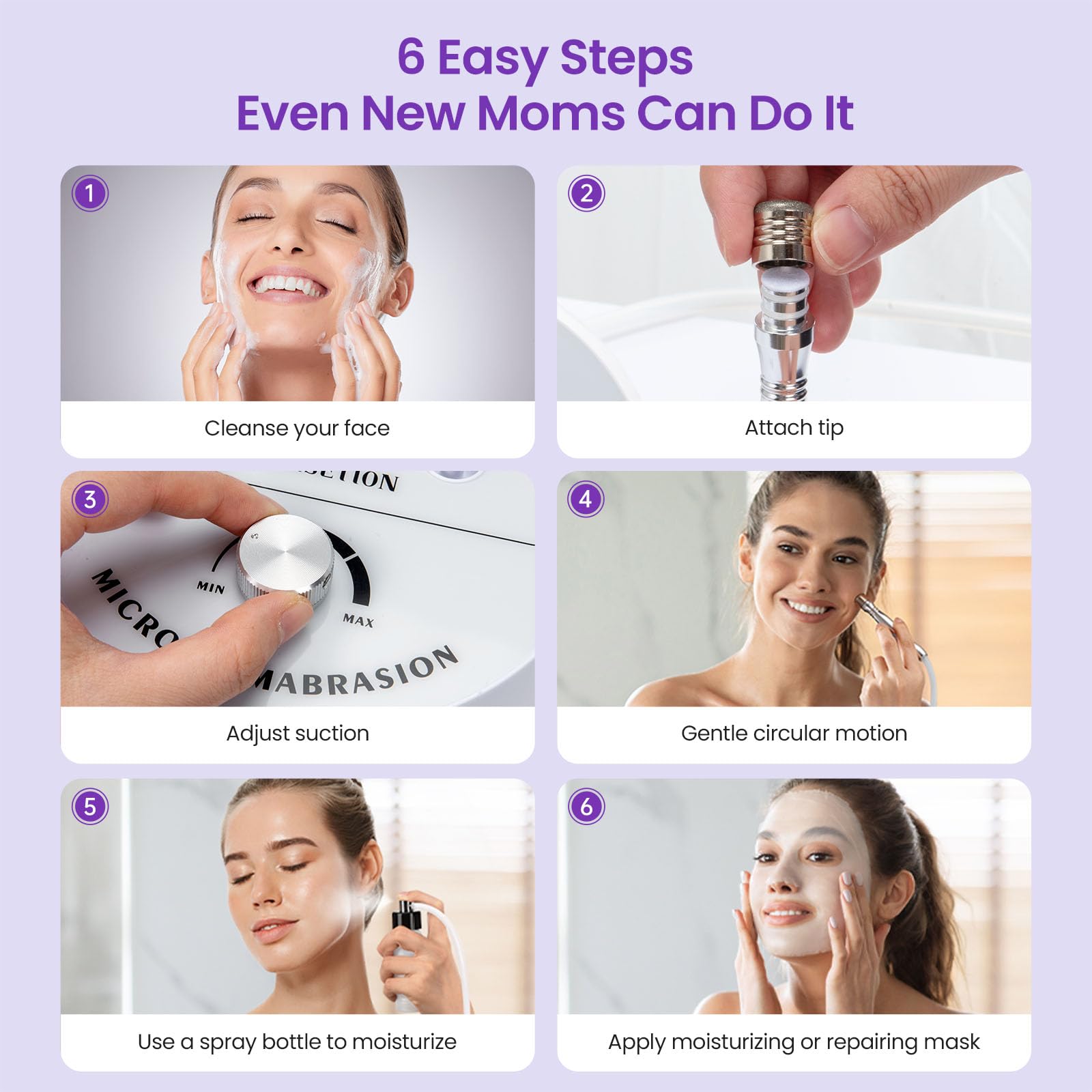 UNOISETION Glow after use suggests brighter skin with regular at-home care.