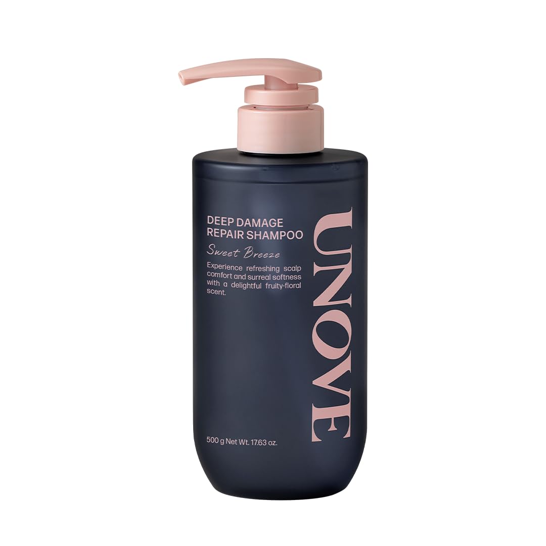 Unove Deep Damage Repair Shampoo bottle with pump for easy daily use
