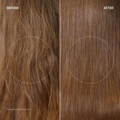 UNOVE Deep Damage Treatment Ex damaged-hair close-up shows deep conditioning benefits.