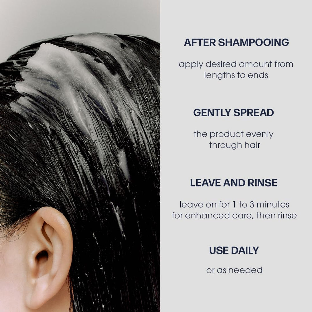 UNOVE Deep Damage Treatment Ex glossy hair after treatment illustrates enhanced shine.