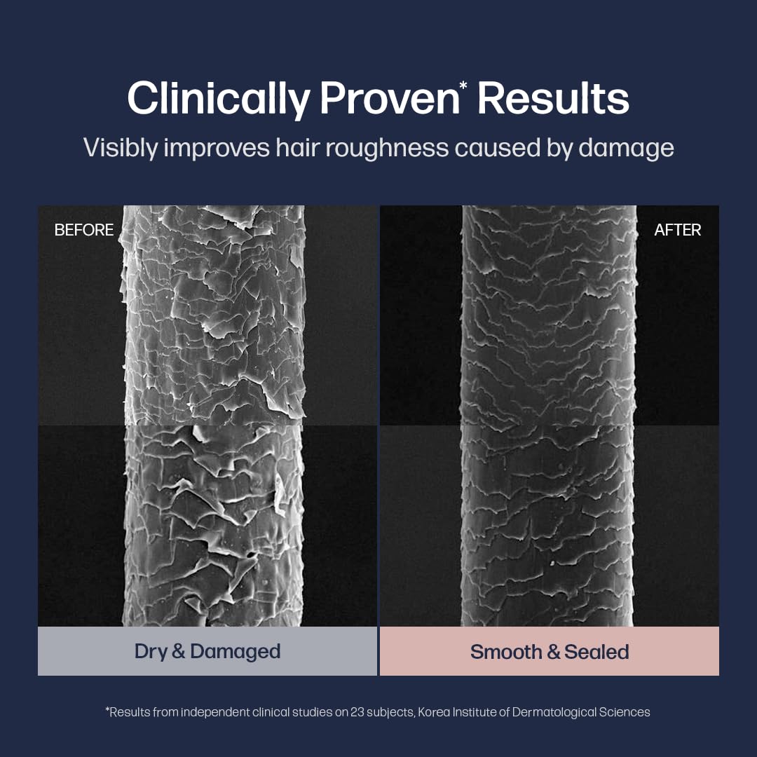UNOVE Deep Damage Treatment Ex hair ends smoothing after application reduces frizz.