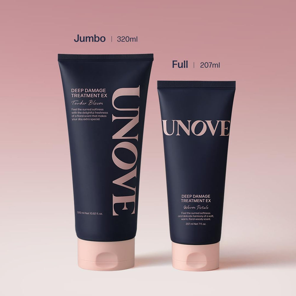 UNOVE Deep Damage Treatment Ex warm-woody scent adds pleasant aroma to routine.