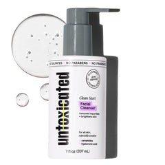 Untoxicated Face Wash bottle highlights fragrance-free, gentle cleansing for sensitive skin.