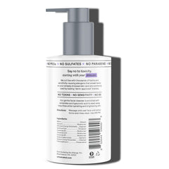 Untoxicated Face Wash with ceramides and hyaluronic acid supports skin moisture.