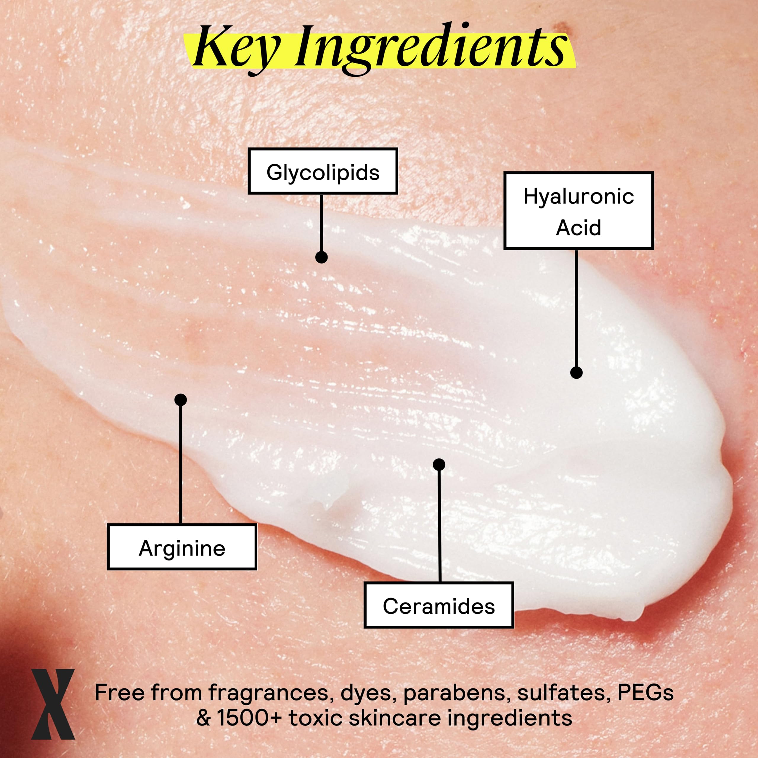 Untoxicated Moisturizing Cream silky-texture demonstrates luxurious, non-greasy feel ideal for daytime use.