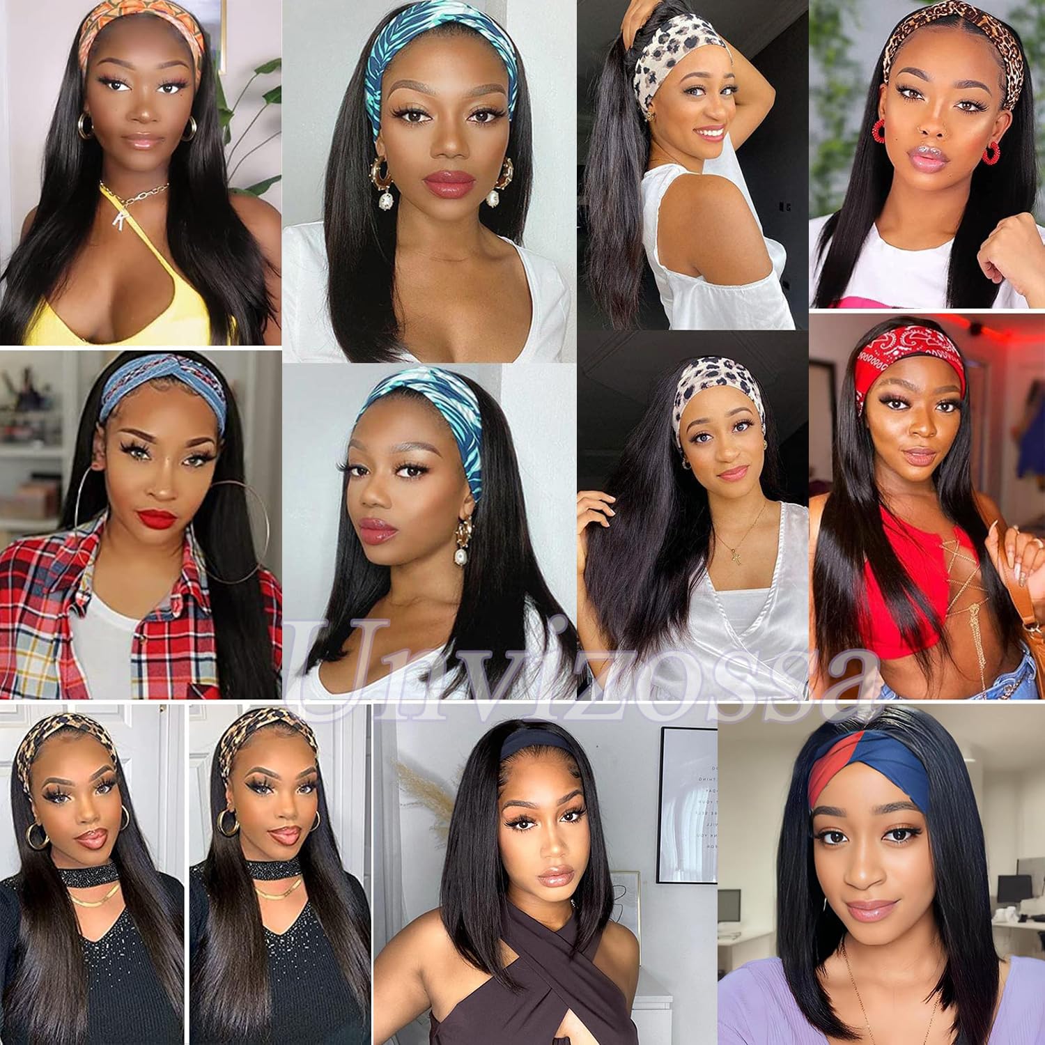 Unvizossa headband wig worn for daily comfortable styling