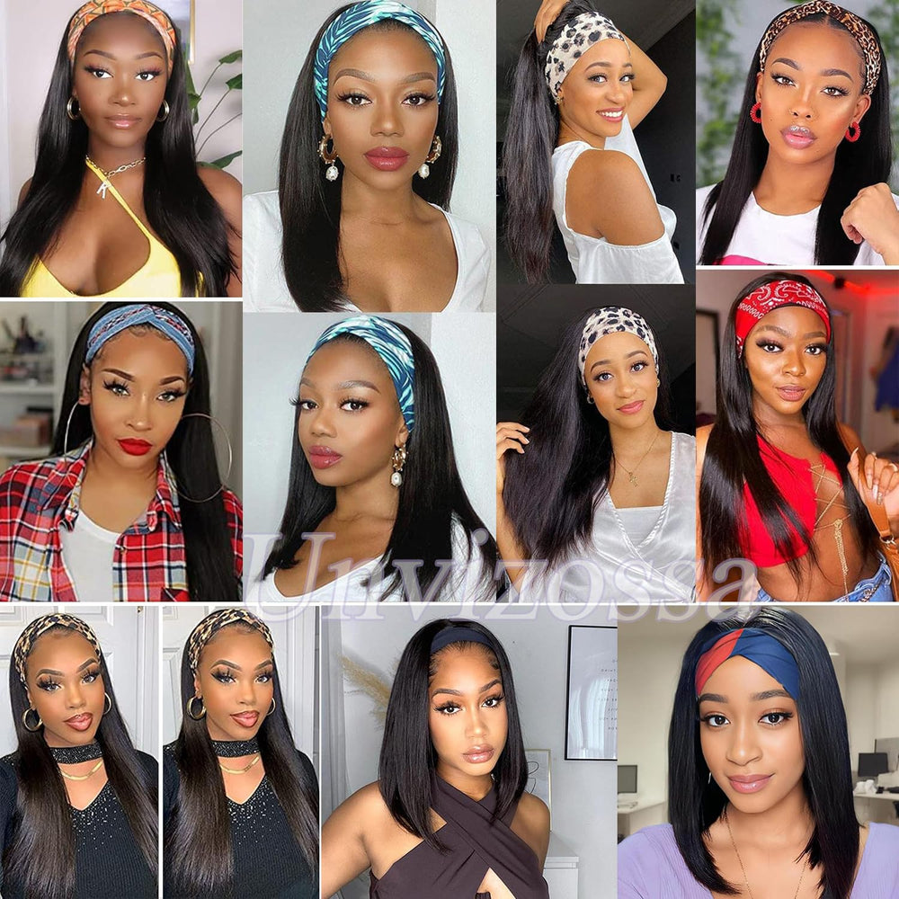Unvizossa headband wig worn for daily comfortable styling