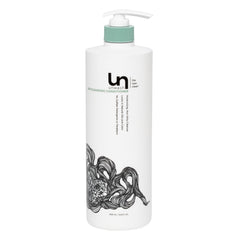 Unwash Bio-Cleansing Conditioner bottle closeup for ultra-moisture and gentle cleansing.