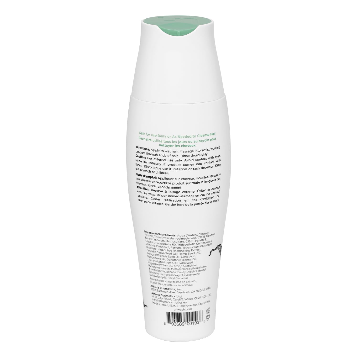 Unwash Bio-Cleansing Conditioner curly-hair result reduces frizz and improves manageability.