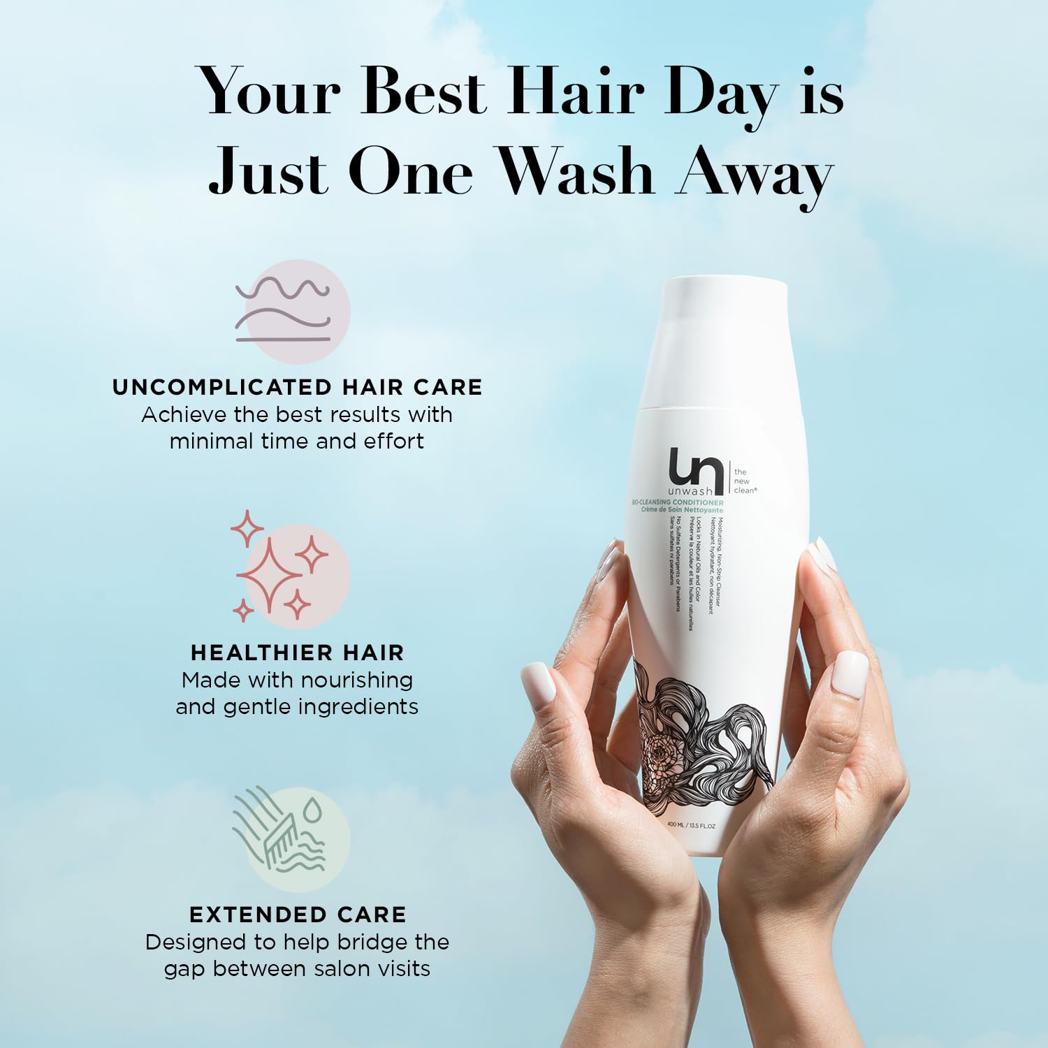 Unwash Bio-Cleansing Conditioner sea buckthorn ingredient provides nourishing moisture and shine.