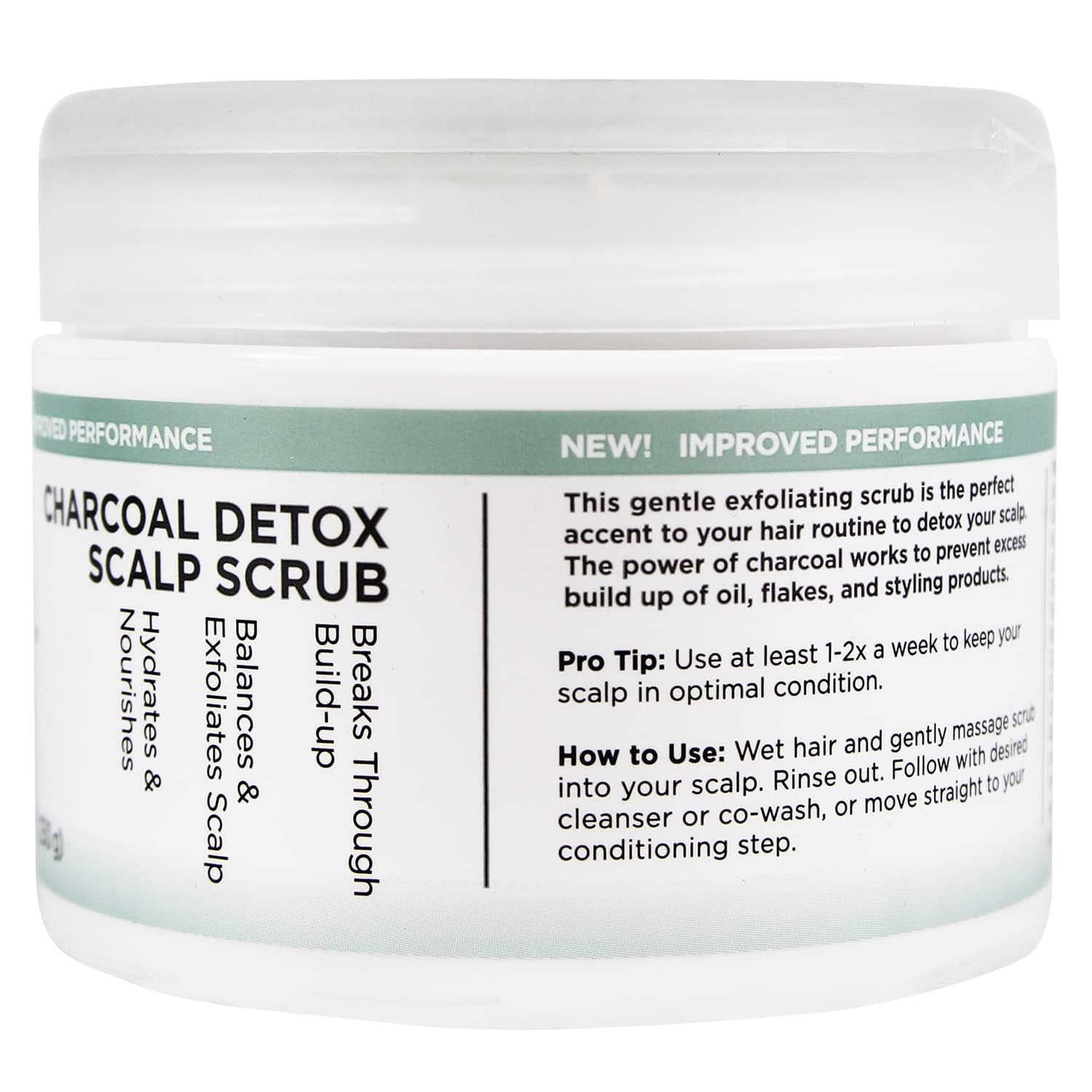 Unwash Charcoal Detox Scalp Scrub bottle beside conditioner for enhanced absorption ritual.