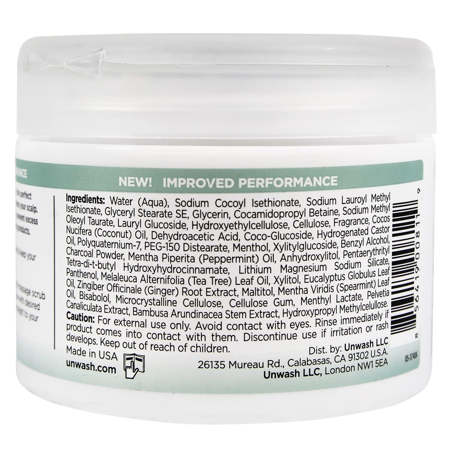 Unwash Charcoal Detox Scalp Scrub on scalp to relieve flakes and cleanse.