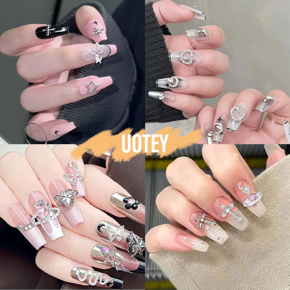 Uotey bowknots nail gems charms add cute detail to nails and crafts