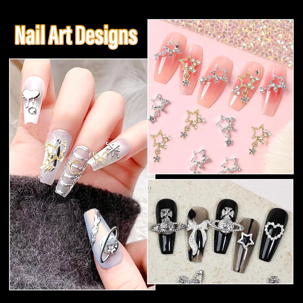 Uotey cross nail gems charms give subtle shine for refined nail aesthetics