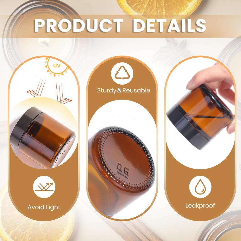 UPBUD amber 2oz jar with labels enables branded DIY gifts.