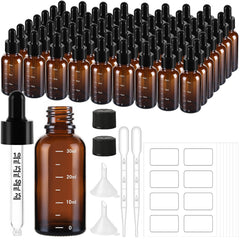 UPBUD 1oz amber glass dropper bottle with measurement for precise essential oil dosing.