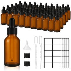 UPBUD amber glass dropper bottle 1oz ready for essential oils and tinctures, safe storage.
