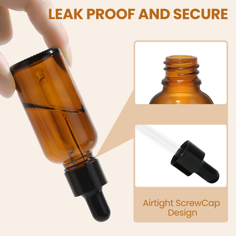 UPBUD UV-protected amber glass helps preserve light-sensitive formulas.