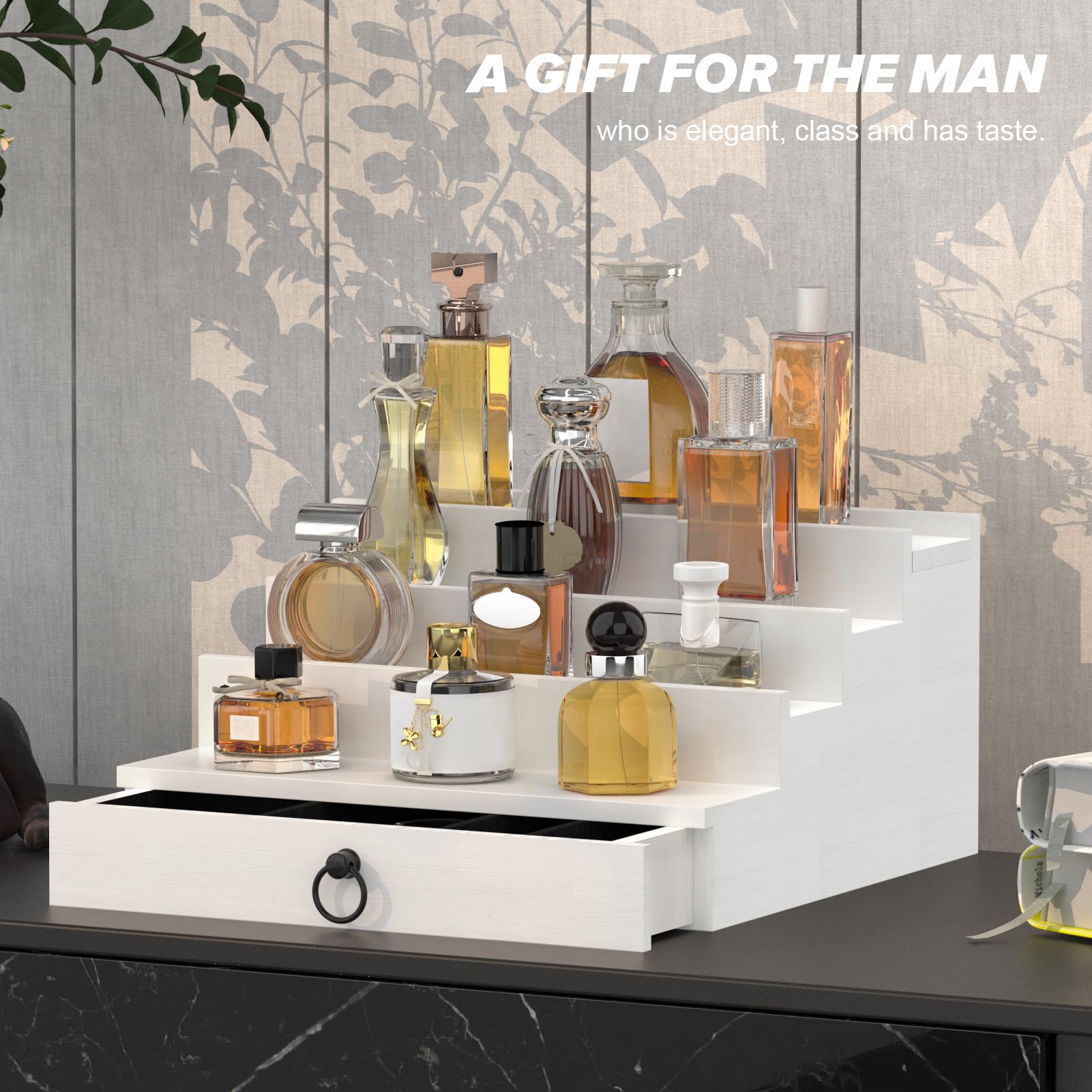 Upcessory Cologne Organizer aesthetic display enhances space and fragrance showcase