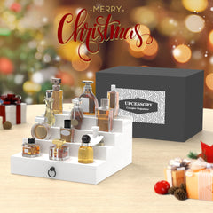 Upcessory Cologne Organizer hidden magnet lid keeps valuables secure and dust-free
