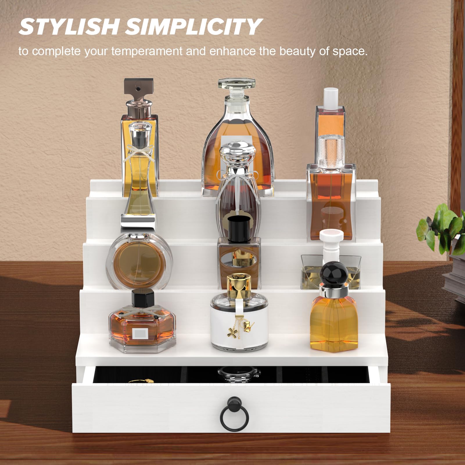 Upcessory Cologne Organizer monochrome white design blends with decor