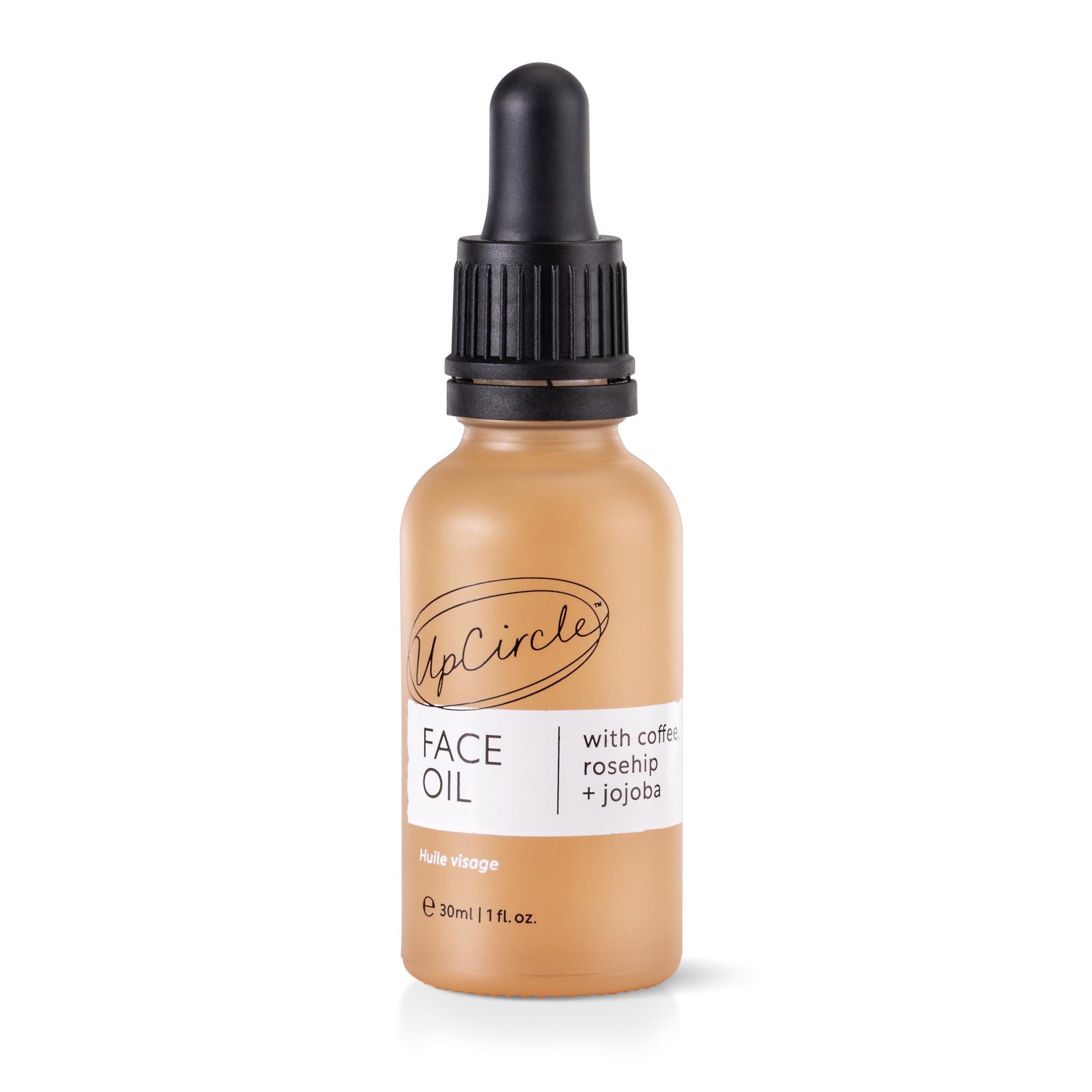 UpCircle Coffee Oil Face Serum bottle for daily glow and hydration.