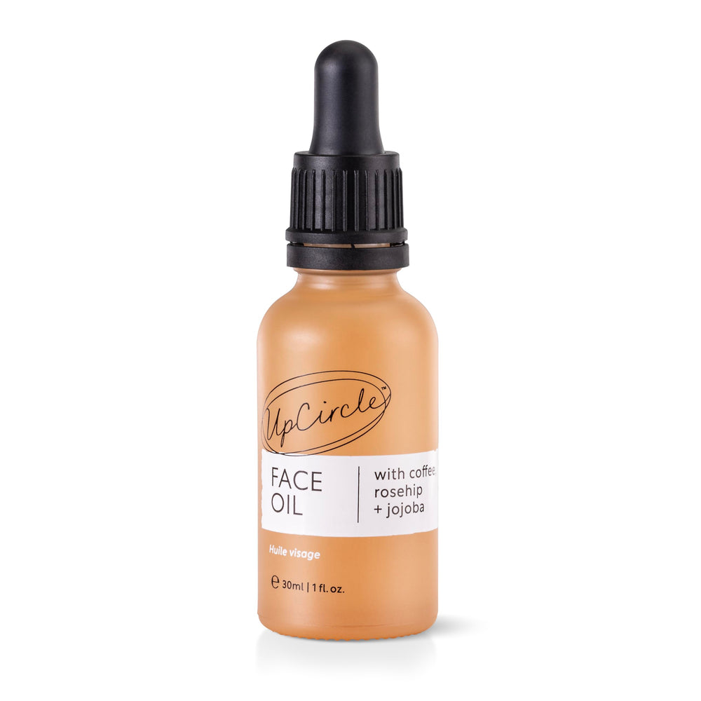 UpCircle Coffee Oil Face Serum bottle for daily glow and hydration.