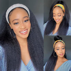 UPIGUILK headband wig 20 inch yaki straight shows sleek everyday elegance.