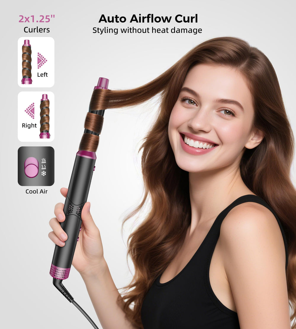 UPoetry intelligent heat control with adjustable temps protects hair while styling.