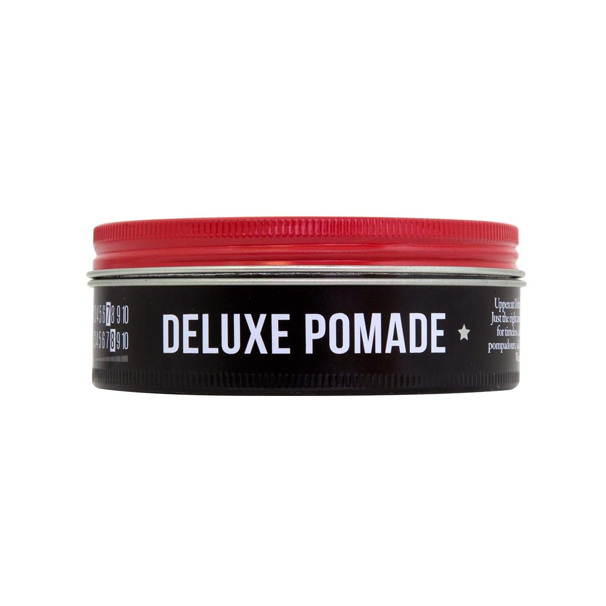 Uppercut Deluxe hair pomade on styled hair showing high shine