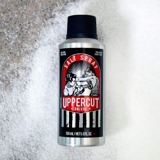 UPPERCUT DELUXE Salt Spray on dry hair for relaxed texture and effortless bounce.