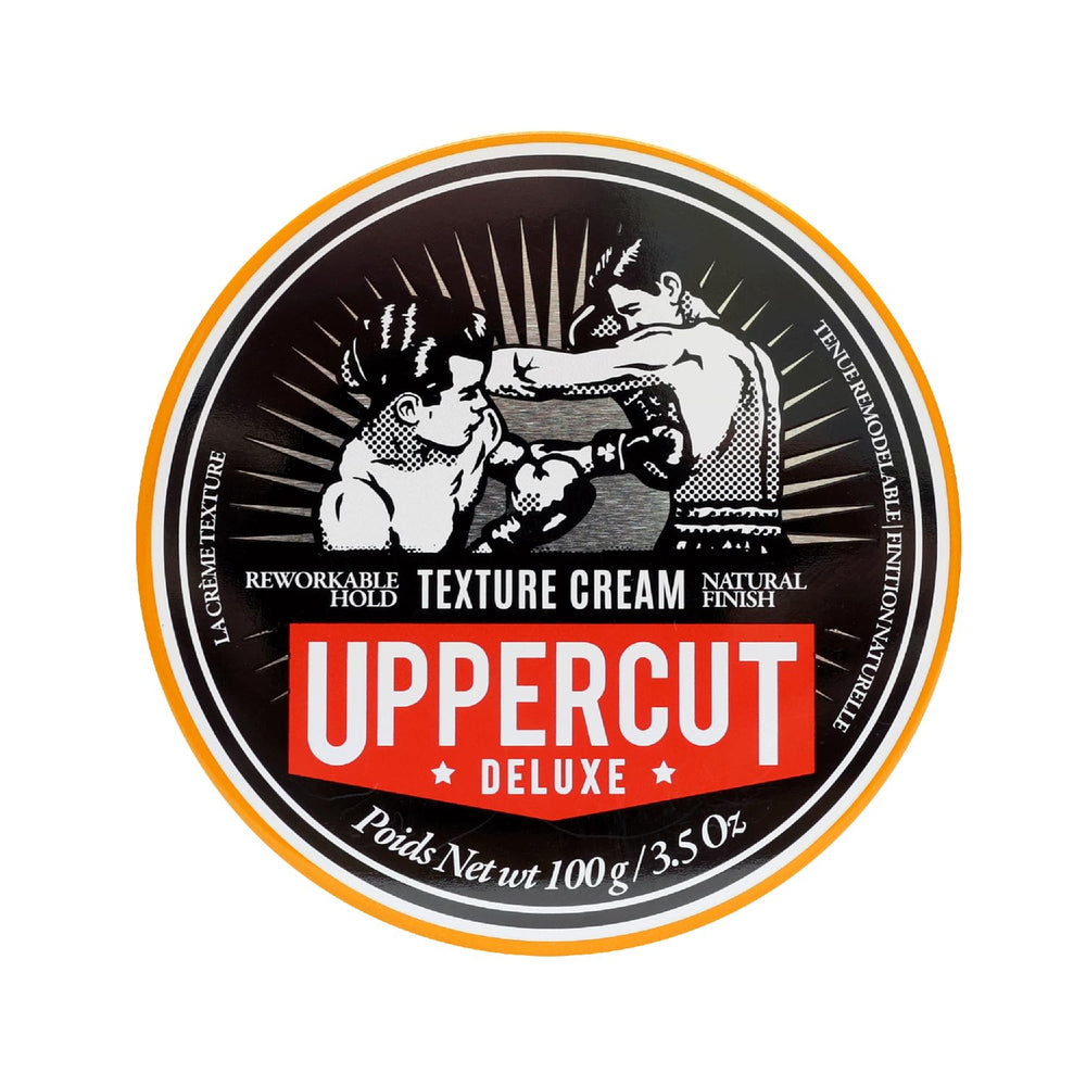 UPPERCUT DELUXE Texture Cream closeup tube for effortless daily styling and definition.