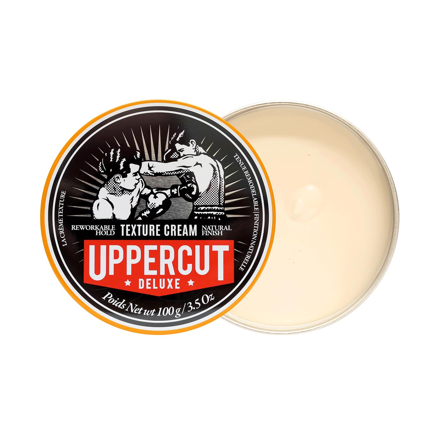 UPPERCUT DELUXE Texture Cream matte-finish image shows natural, low-shine look.