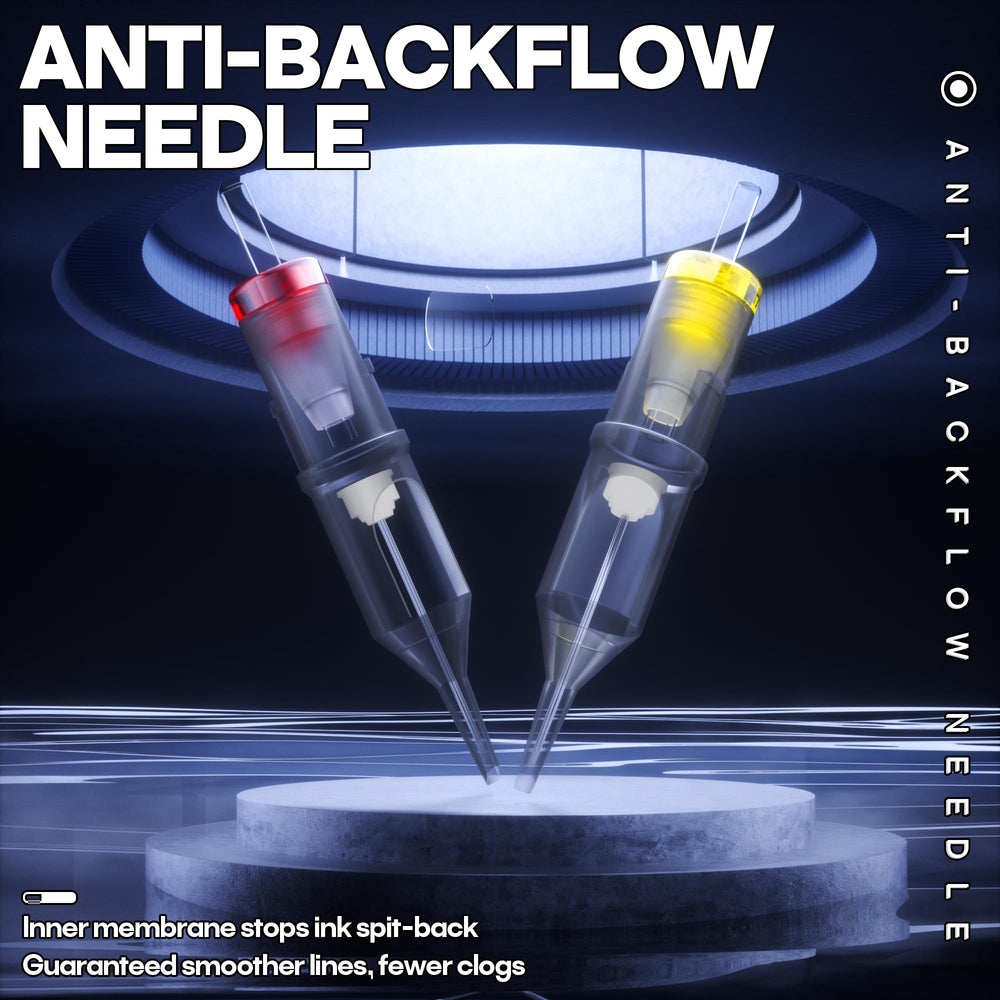 UPTATSUPPLY Poseidon mixed-size needle collection closeup for varied lining and shading applications.