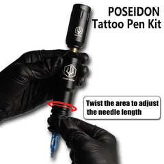 UPTATSUPPLY Poseidon wireless tattoo machine in a compact, quiet design