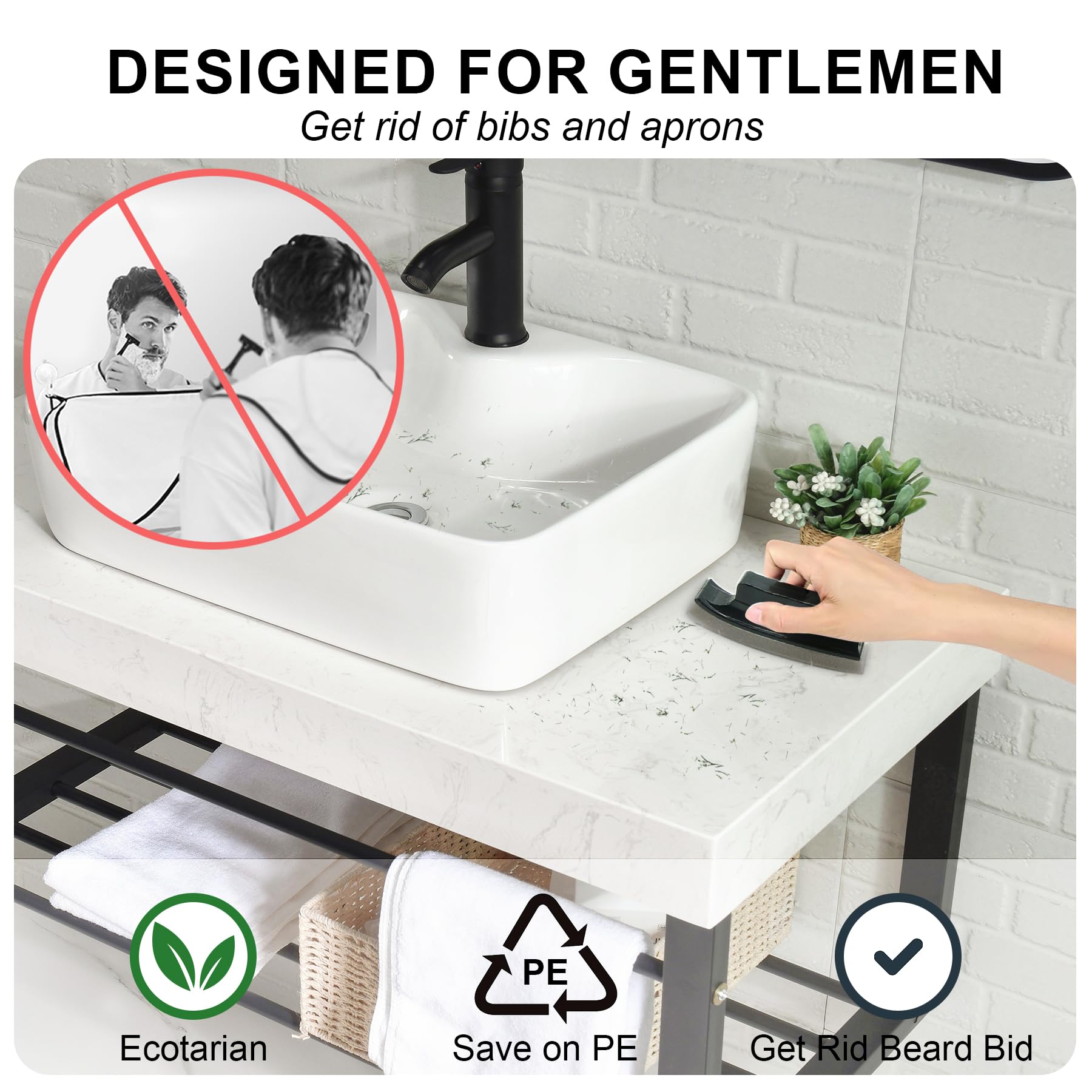 UQOOQFA beard cleaner holder water setup demonstrates easy rinse and reuse