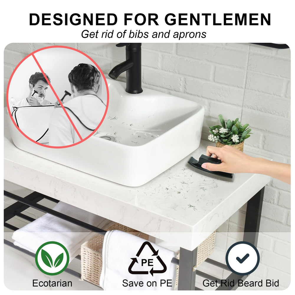 UQOOQFA beard cleaner holder water setup demonstrates easy rinse and reuse