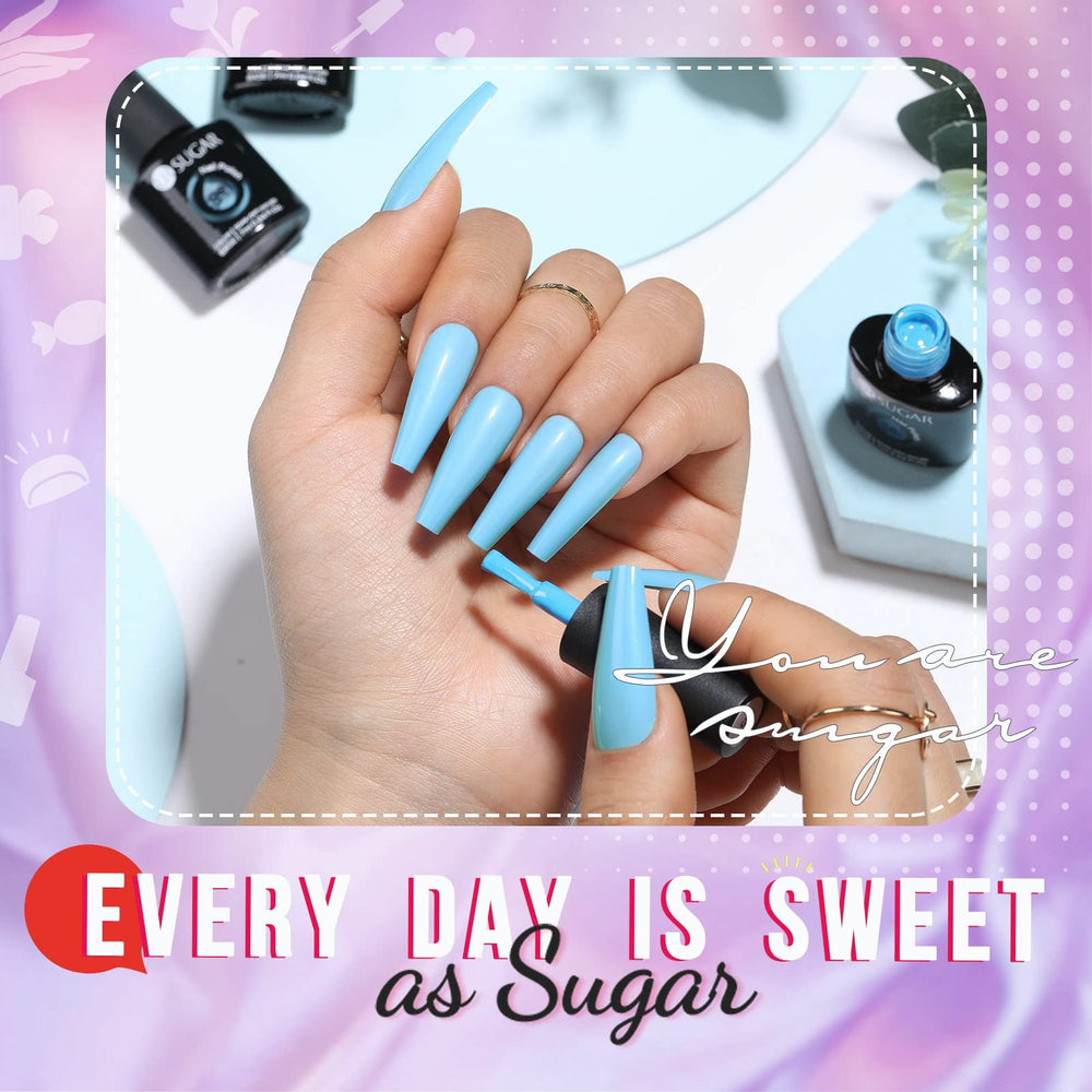 UR SUGAR long-lasting gel nail polish remains glossy up to three weeks.