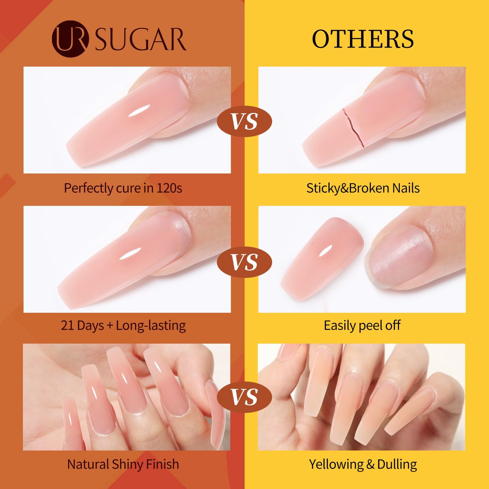 UR SUGAR quick-building formula speeds nail extensions for busy mornings