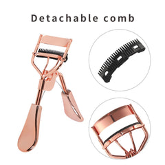 Uranian Beauty Eyelash Curler Comb side view highlighting compact arc design for natural curl.