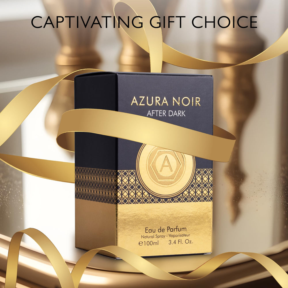 100 ml Azura Noir After Dark bottle label visible for easy daily carry