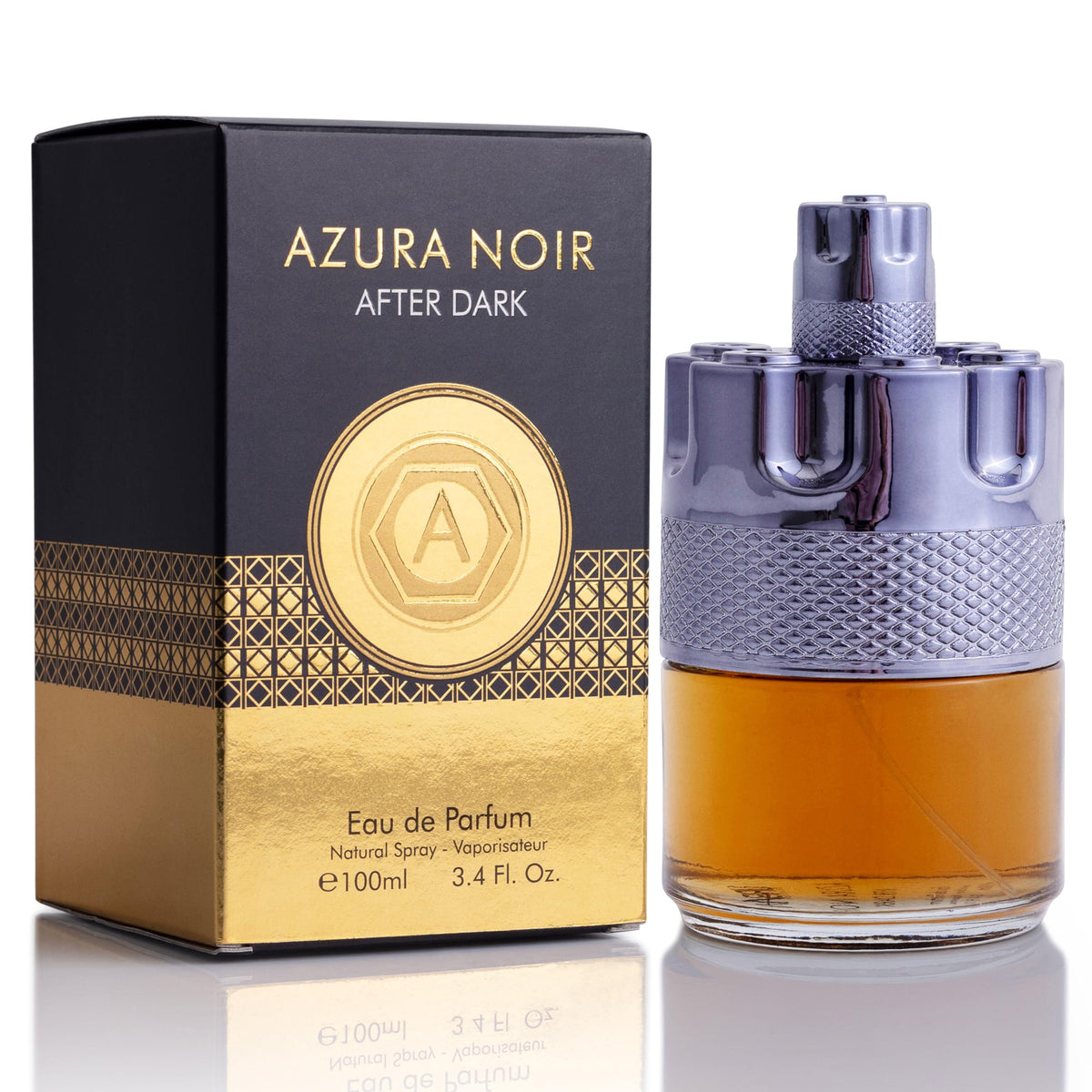 Azura Noir After Dark bottle from URBAN COLLECTION highlights long-lasting masculine scent