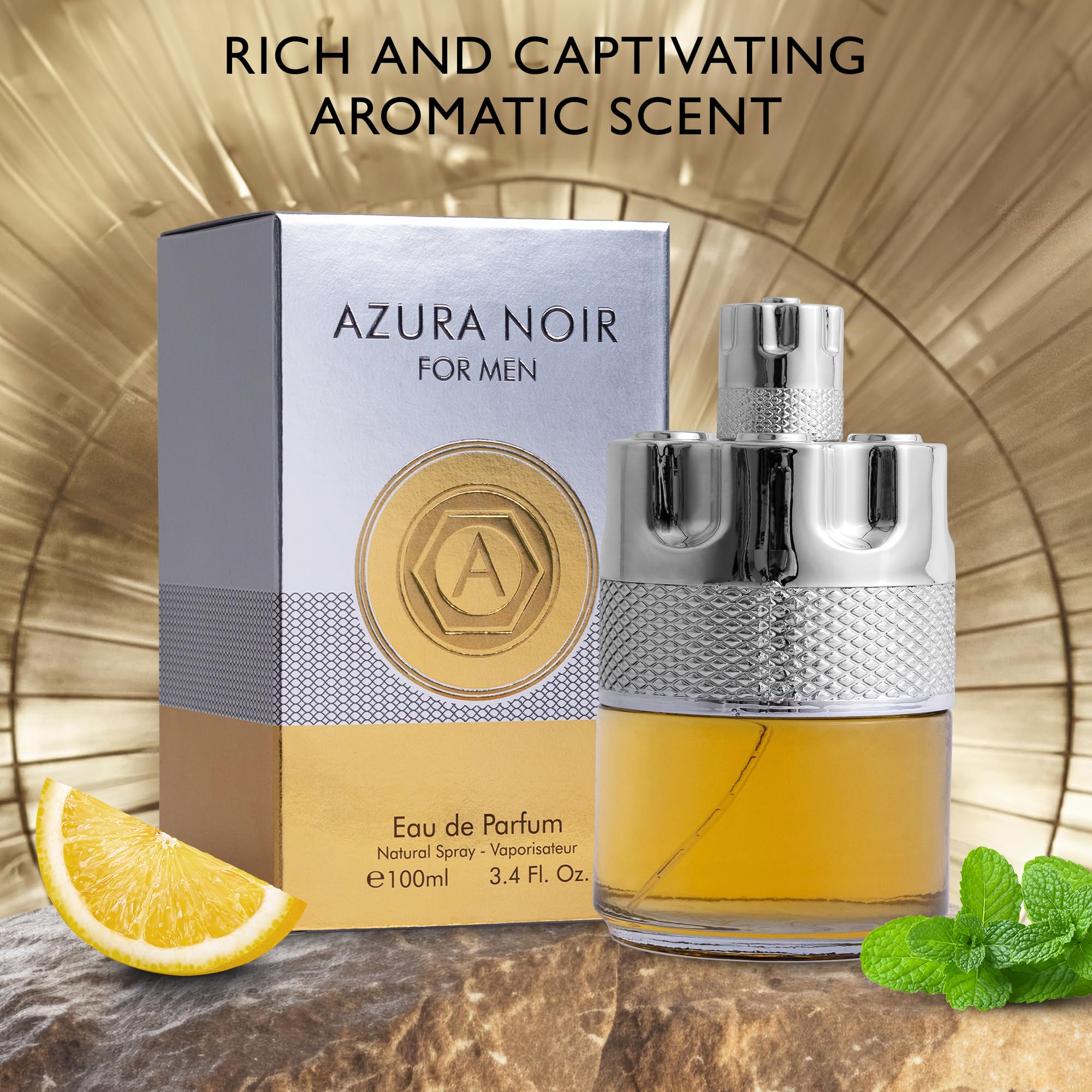 URBAN COLLECTION Azura Noir mint-lavender detail brings cooling freshness and sophistication
